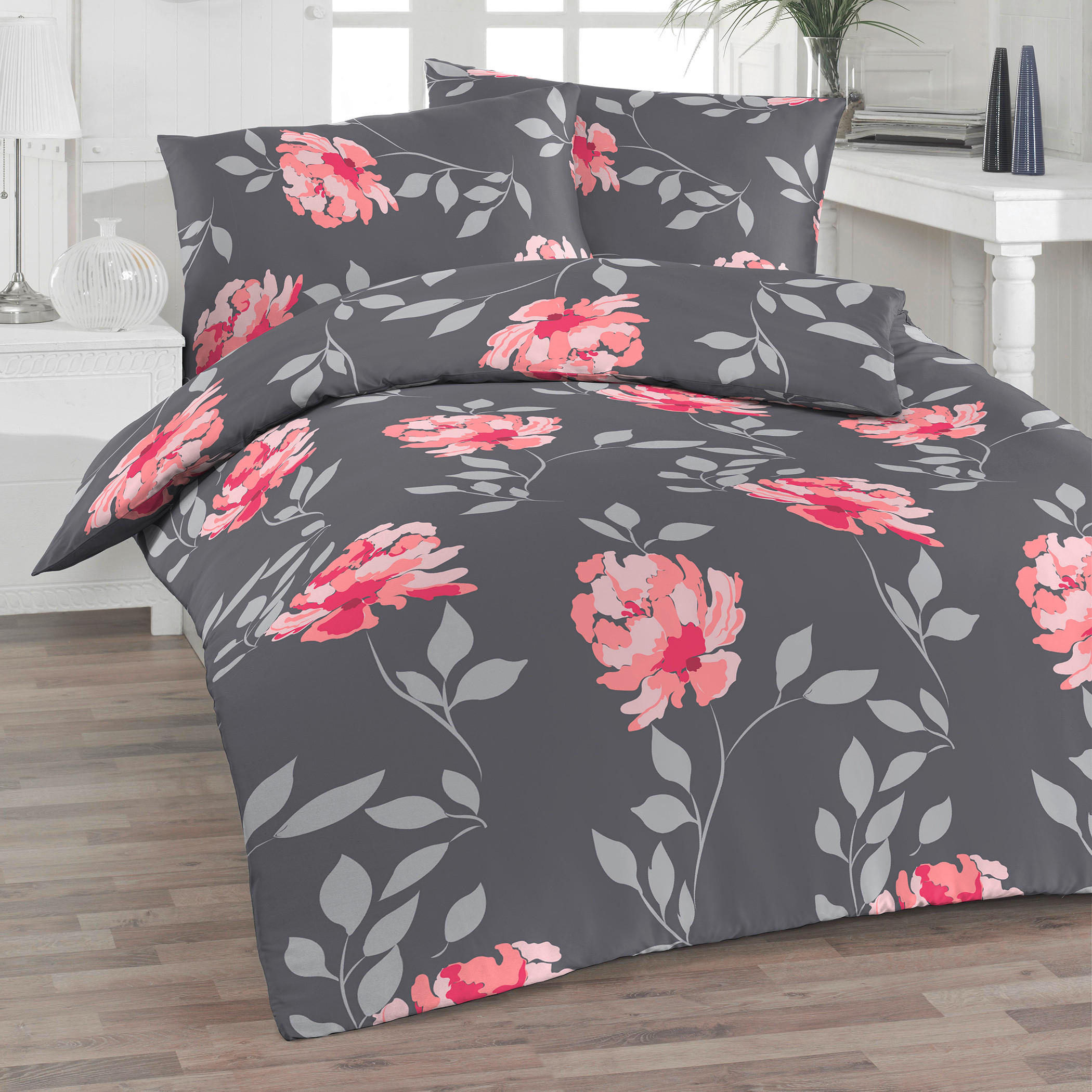 BETTWÄSCHE Seersucker 140/220 cm  - Grau, Design, Textil (140/220cm) - Florella