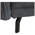 BIGSOFA in Cord Anthrazit  - Anthrazit/Schwarz, Design, Textil/Metall (226/91/103cm) - Carryhome
