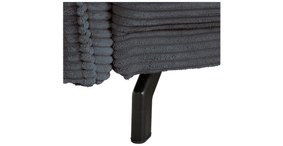 BIGSOFA  in Cord Anthrazit  - Anthrazit/Schwarz, Design, Textil/Metall (226/91/103cm) - Carryhome
