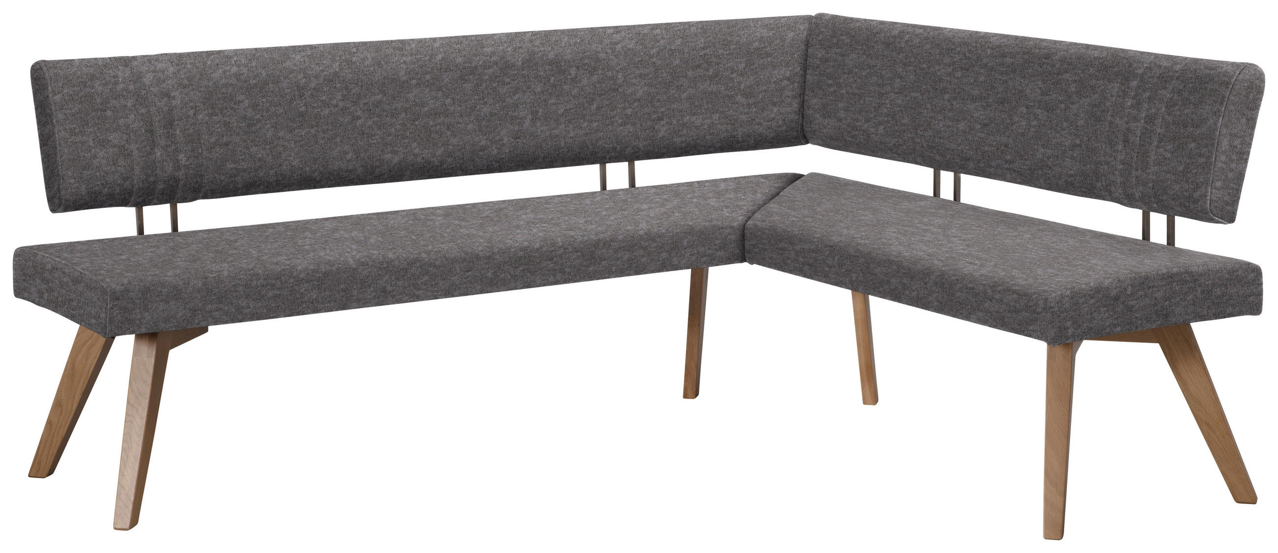 ECKBANK in Holz, Textil Beige, Wildeiche  - Wildeiche/Eichefarben, Design, Holz/Textil (180/170cm) - Venda
