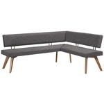 ECKBANK 170/160 cm  in Grau, Wildeiche  - Wildeiche/Eichefarben, Design, Holz/Textil (170/160cm) - Venda