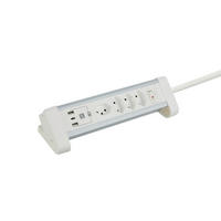 STECKDOSENLEISTE - Weiss/Silberfarben, Basics, Metall (29,50/7,20/9,0cm) - Eglo