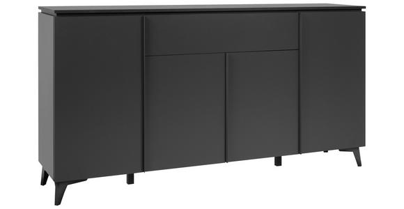 SIDEBOARD Anthrazit, Schieferfarben Einlegeböden  - Schieferfarben/Anthrazit, KONVENTIONELL, Holzwerkstoff/Kunststoff (177/92/40cm) - Carryhome