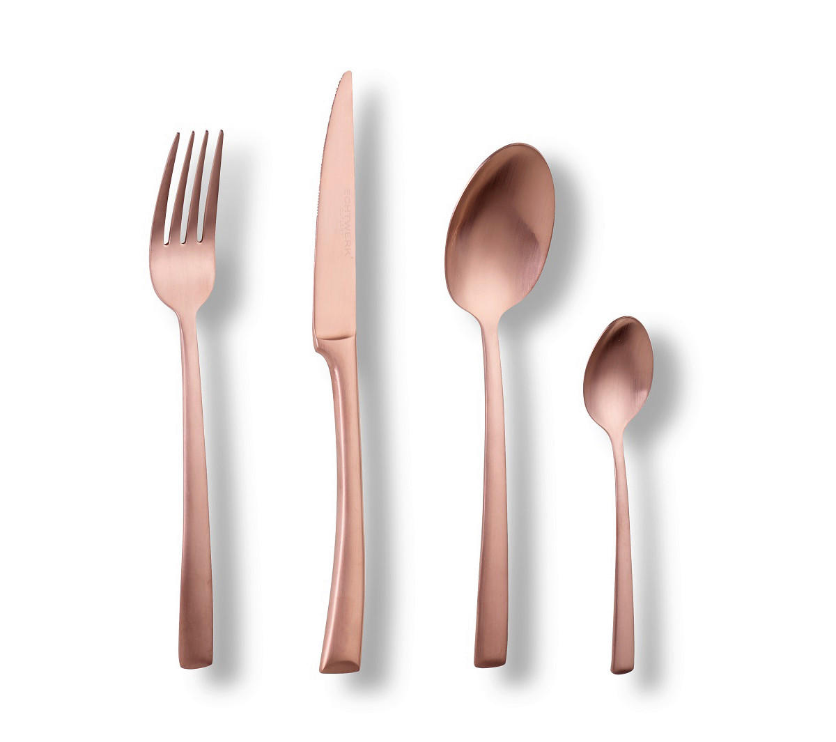 BESTECKSET 16-teilig Edelstahl  - Bronzefarben, MODERN, Metall - Echtwerk