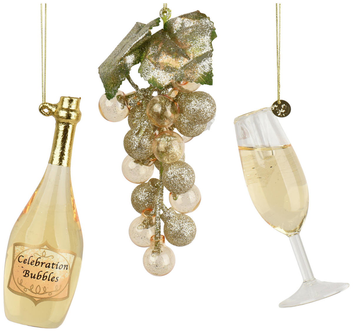 CHRISTBAUMKUGEL-SET  - Multicolor, Basics, Glas (4.6/4.6/14.1cm)