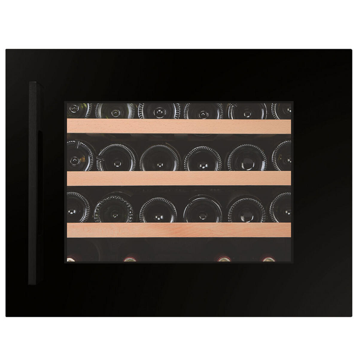 WEINKÜHLSCHRANK DXJ-24.51B  - Schwarz, Basics, Glas/Holz (59,2/45,5/55,5cm)