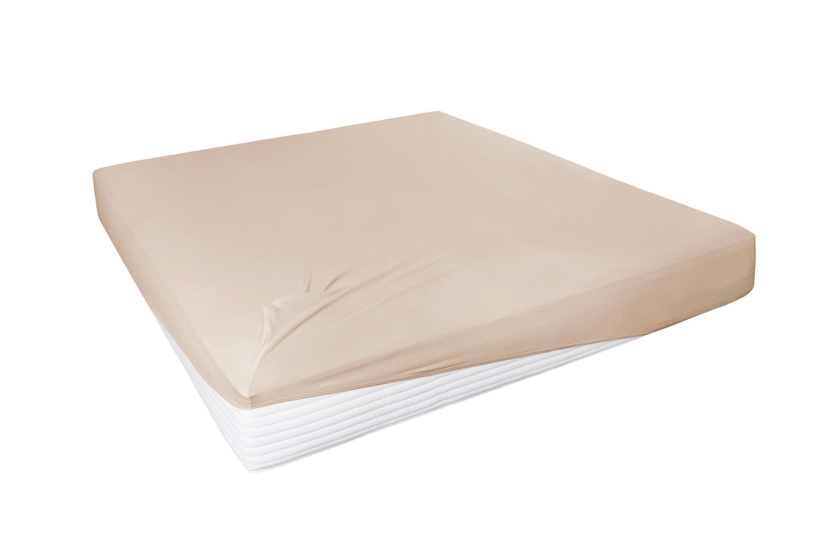 SPANNLEINTUCH 150/200 cm Jersey  - Beige, Basics, Textil (150/200cm)