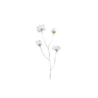 KUNSTBLUME - Silberfarben/Creme, LIFESTYLE, Kunststoff/Textil (86cm)