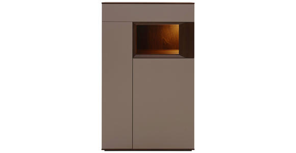 HIGHBOARD 90/145/37 cm - Titanfarben/Nussbaumfarben, Design, Holz/Holzwerkstoff (90/145/37cm) - Dieter Knoll