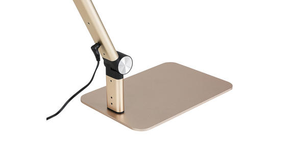 LED-SCHREIBTISCHLEUCHTE 98/20/22,5 cm  - Champagner/Schwarz, Design, Kunststoff/Metall (98/20/22,5cm) - Novel