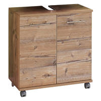 WASCHBECKENUNTERSCHRANK 59,8/63,4/32,6 cm  - Fichtefarben/Edelstahlfarben, KONVENTIONELL, Holzwerkstoff/Metall (59,8/63,4/32,6cm) - Stylife