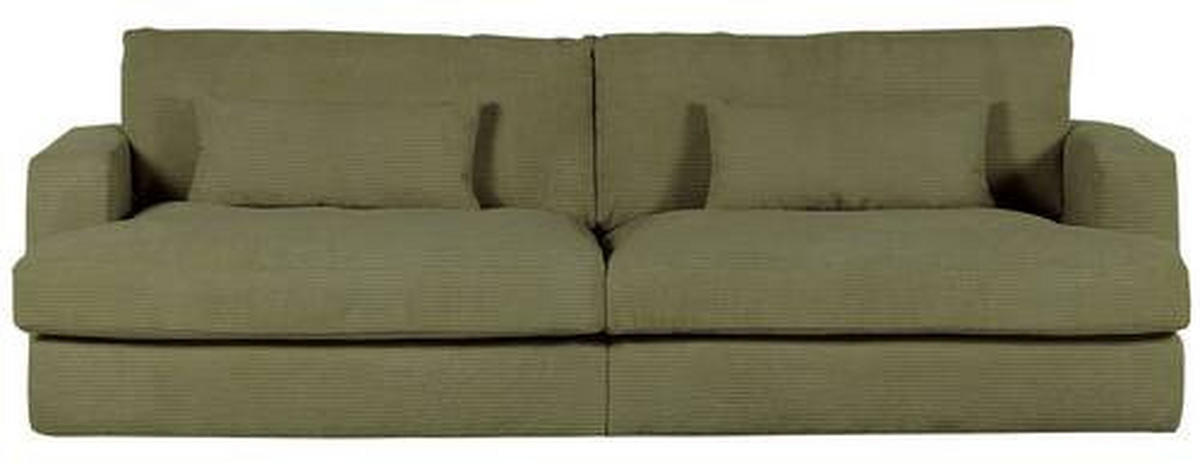 BIG SOFFA i manchester grön  - grön/svart, Romantik / Lanthus, textil/plast (270/67/120cm) - MID.YOU