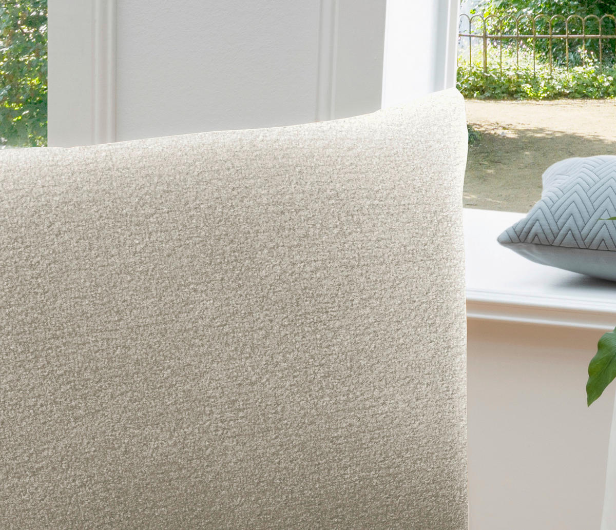 RELAXSESSEL in Textil Creme  - Creme/Schwarz, Design, Textil/Metall (100/78/96cm) - Livetastic