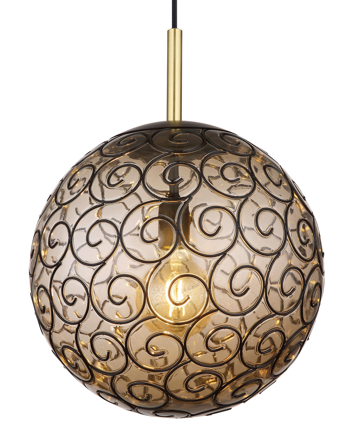 HÄNGELEUCHTE 35/120 cm    - Goldfarben/Schwarz, Konventionell, Kunststoff/Metall (35/120cm) - Globo