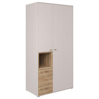 DREHTÜRENSCHRANK in Eichefarben, Sandfarben  - Sandfarben/Eichefarben, Konventionell, Holz/Holzwerkstoff (105/214/60cm) - Hom`in