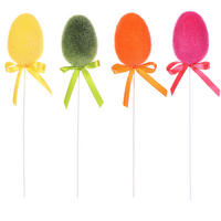 DEKORAČNÉ VAJÍČKA - viacfarebná, Basics, plast (6/30/6cm)