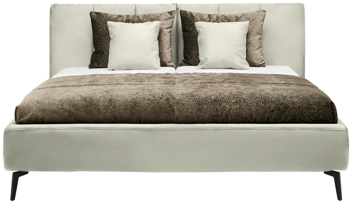 POLSTERBETT 180/200 cm  Ecru  - Ecru/Weiss, Design, Holz/Textil (180/200cm) - Johann Jakob