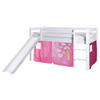 SPIELBETT Kiefer massiv 90/200 cm Weiß, Pink  - Pink/Weiß, Natur, Holz (90/200cm) - MID.YOU