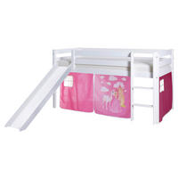 SPIELBETT Kiefer massiv 90/200 cm Weiß, Pink  - Pink/Weiß, Natur, Holz (90/200cm) - MID.YOU