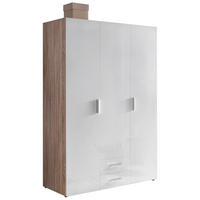 GARDEROBENSCHRANK  in 120/185/54 cm  - Chromfarben/Eichefarben, Design, Holzwerkstoff/Kunststoff (120/185/54cm) - Xora