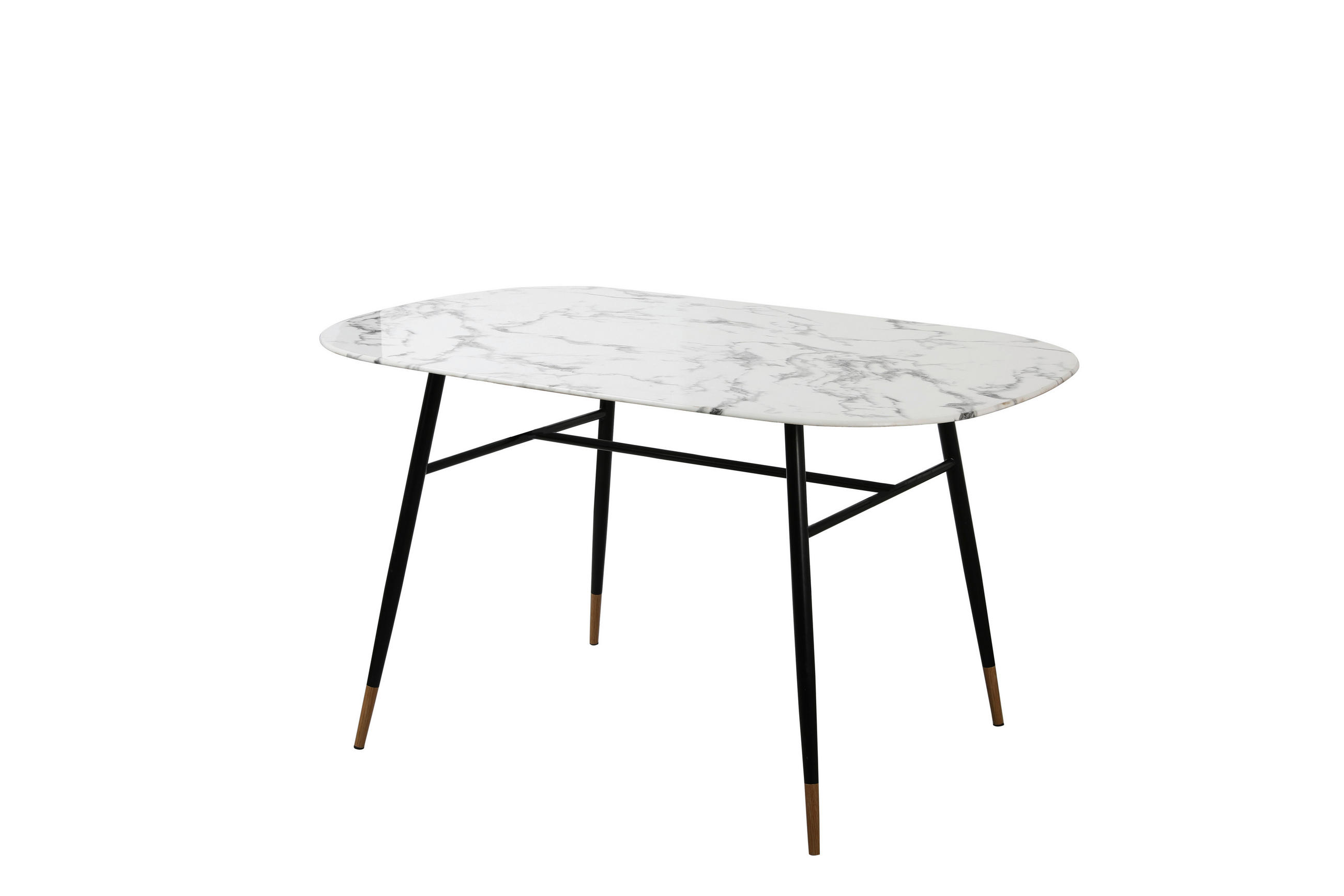 Livetastic Esstisch Weiß, Schwarz 90x77x140 cm