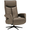 RELAXSESSEL in Leder Hellbraun  - Hellbraun/Schwarz, Design, Leder/Metall (74/105/82cm) - Welnova