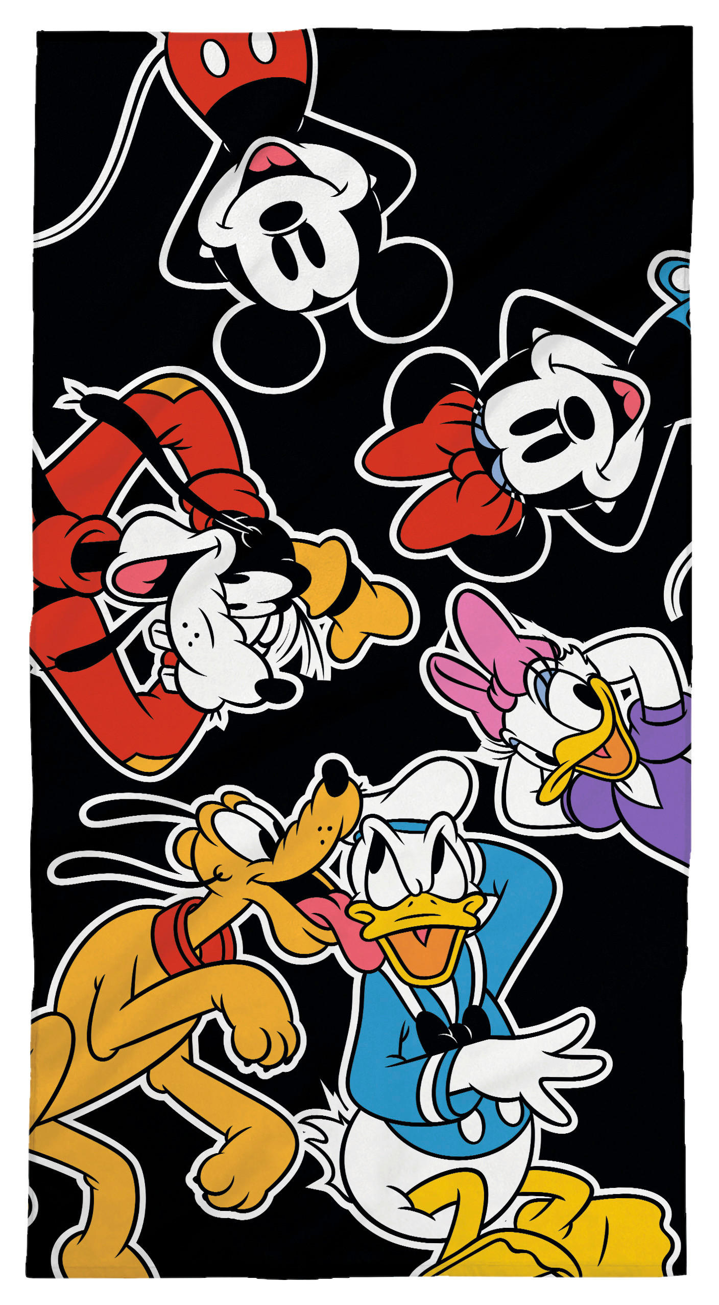 DUSCHTUCH CLASSICS 70/140 cm  - Schwarz, Trend, Textil (70/140cm) - Disney