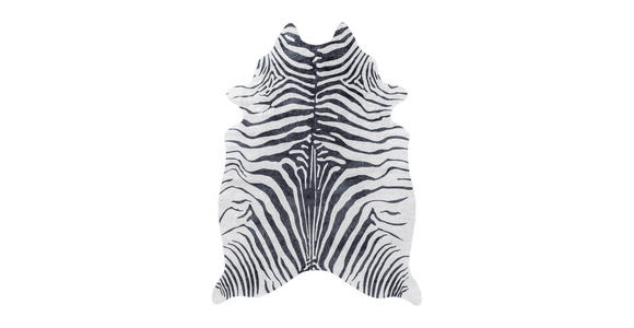 FELLTEPPICH 100/135 cm Etosha - Schwarz/Weiß, Design, Leder/Textil (100/135cm) - Novel