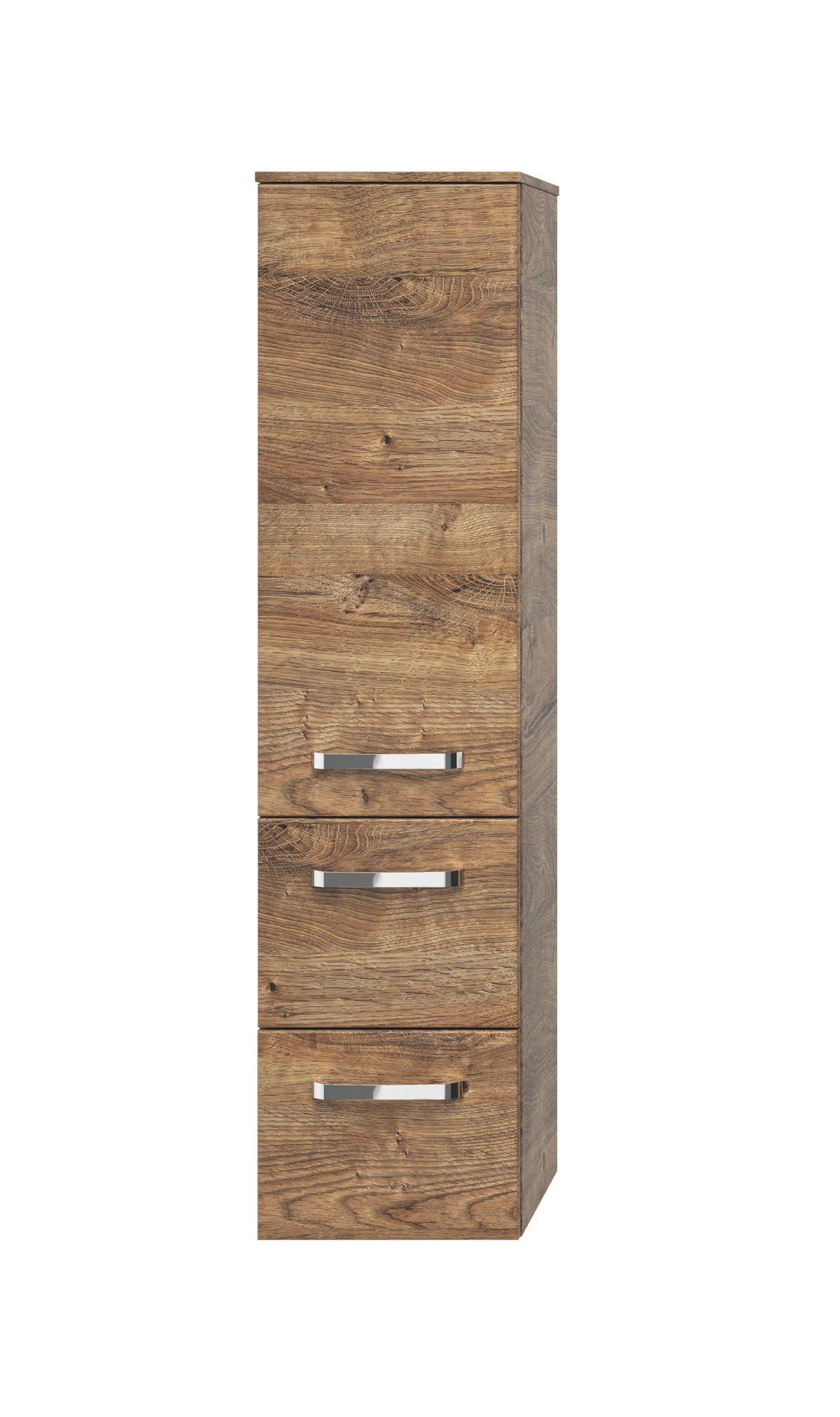 MIDISZEKRÉNY 30/121/33 cm  - króm/tölgyfa, Basics, faalapú anyag/Üveg (30/121/33cm) - Sadena