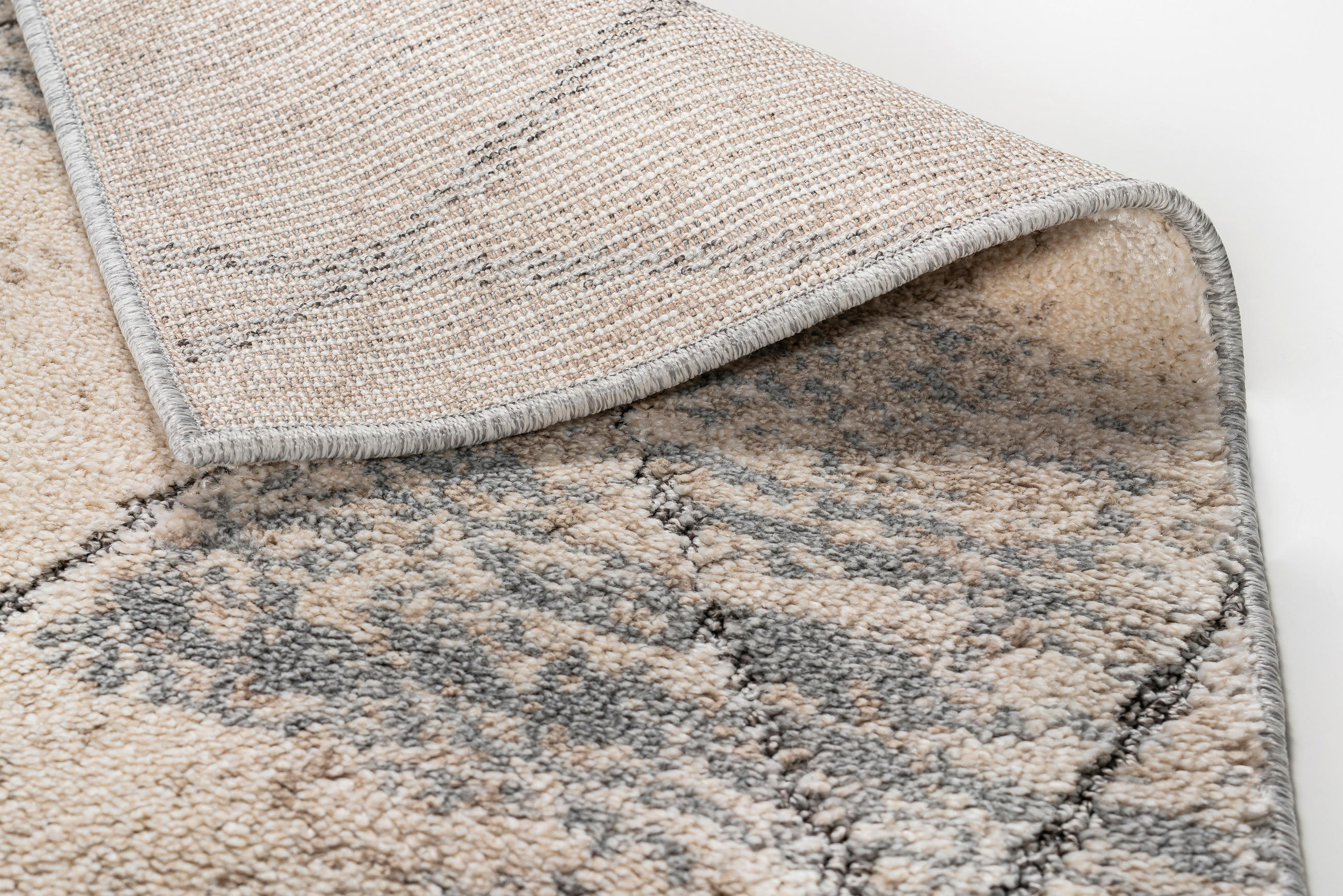 WEBTEPPICH 80/150 cm  - Creme/Grau, Design (80/150cm) - Novel