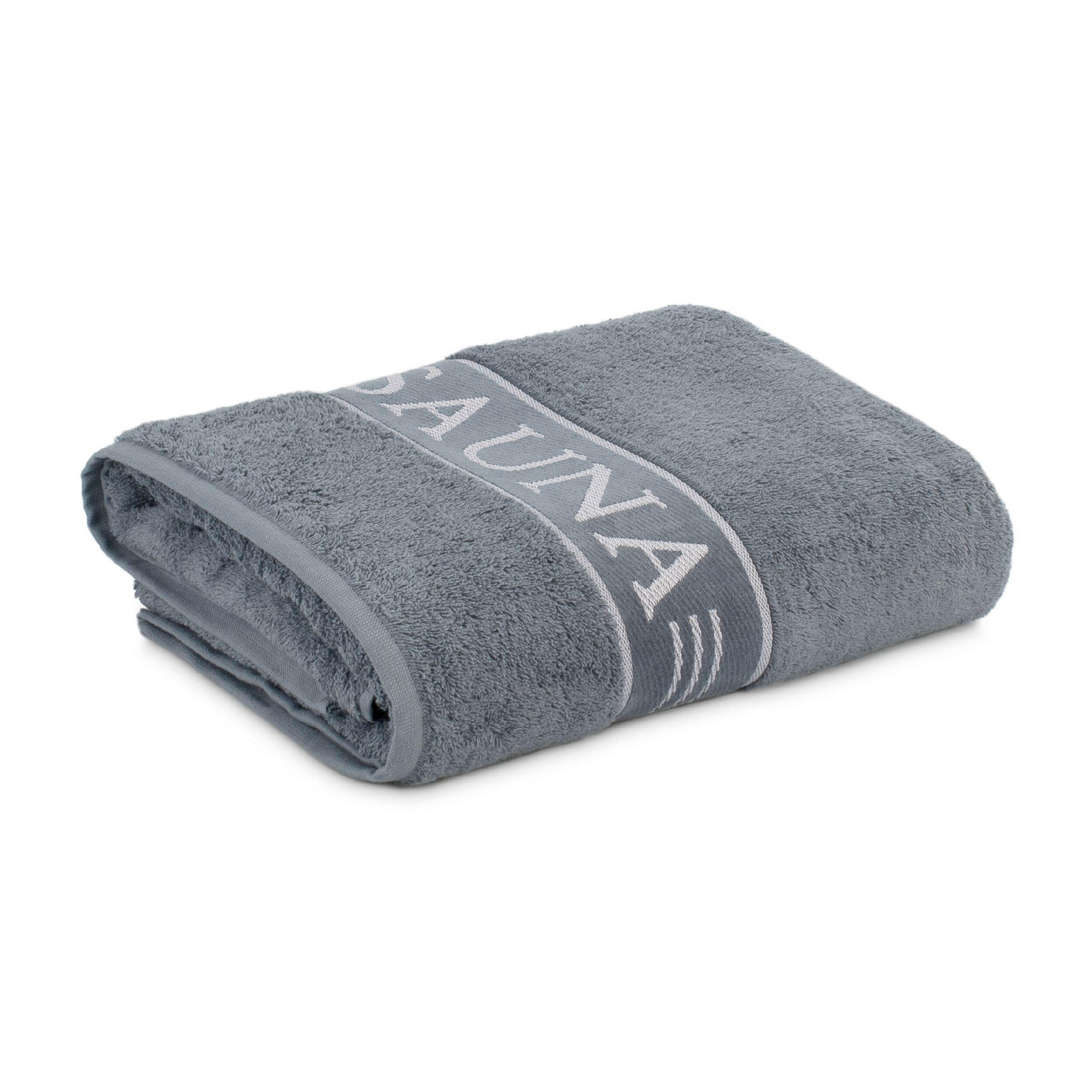 SAUNATUCH FROTTANA SAUNA Grau  - Grau, Basics, Textil (80/200cm) - Moeve