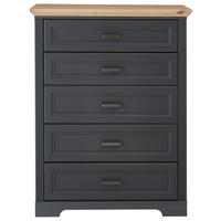 KOMMODE  in 93/121/41 cm  - Schwarz/Graphitfarben, Design, Holzwerkstoff/Metall (93/121/41cm) - Landscape