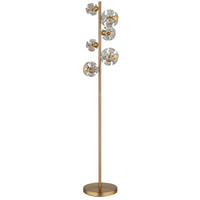 LED SVJETILJKA PODNA VIRINA  - prozirno/zlatne boje, Konvencionalno, staklo/metal (28/36/155cm) - Globo