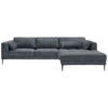 ECKSCHLAFSOFA in Mikrofaser Blaugrau  - Blaugrau/Schwarz, Modern, Textil (280/168cm) - Trendmanufaktur