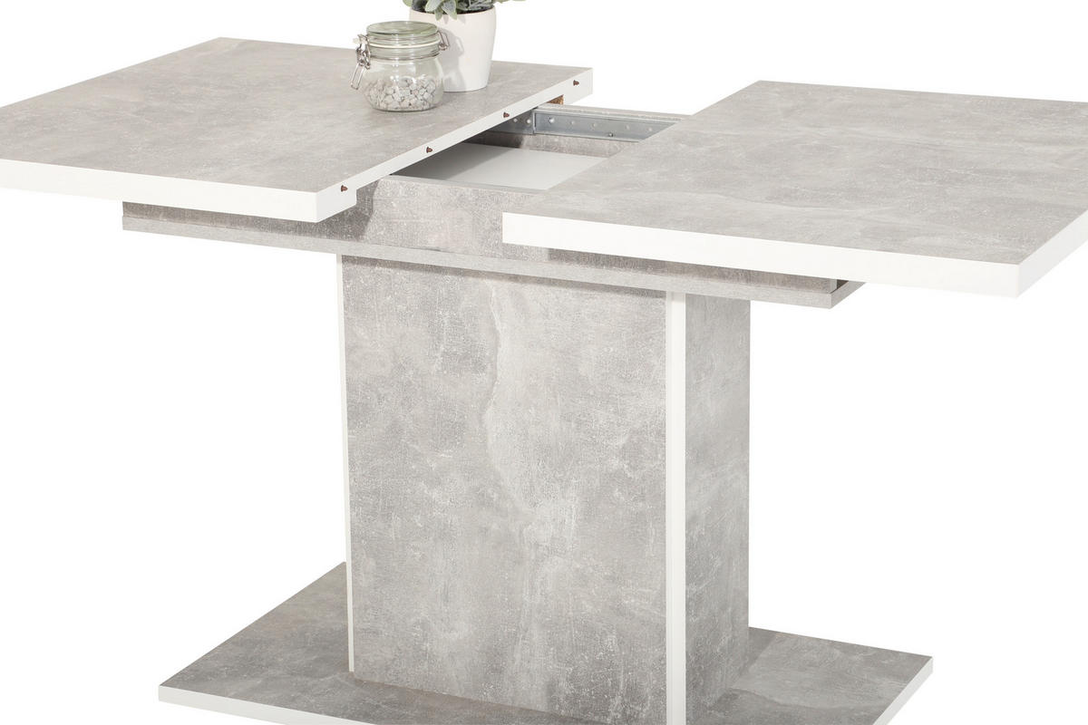 TISCHGRUPPE Anthrazit, Grau  - Anthrazit/Grau, MODERN, Textil/Metall (120 - 160/76/80cm) - MID.YOU