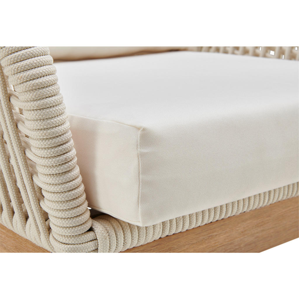 Thumbnail - Ambia Garden Loungegarnitur, Creme, Weiß, Holz, Metall, Akazie, vollmassiv, Füllung: Polystyrol,Polystyrol, 85x55x45 cm,...