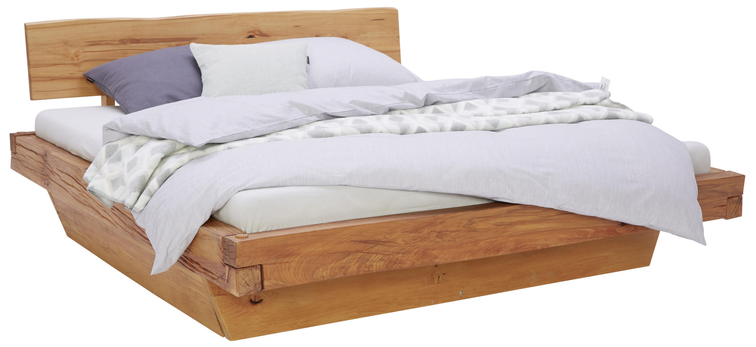 Balkenbett 180/200 cm in Buchefarben