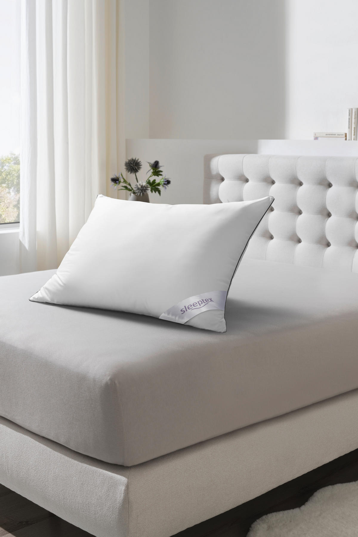 KOPFPOLSTER 70/90 cm Sleeptex Polyester  - Weiß, Basics, Kunststoff/Textil (70/90cm) - Sleeptex