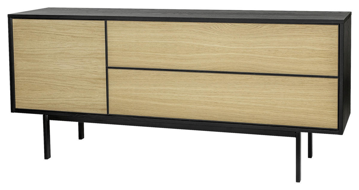LOWBOARD  in 180/60/45 cm  - Eichefarben/Eschefarben, Design, Holz/Holzwerkstoff (180/60/45cm) - MID.YOU