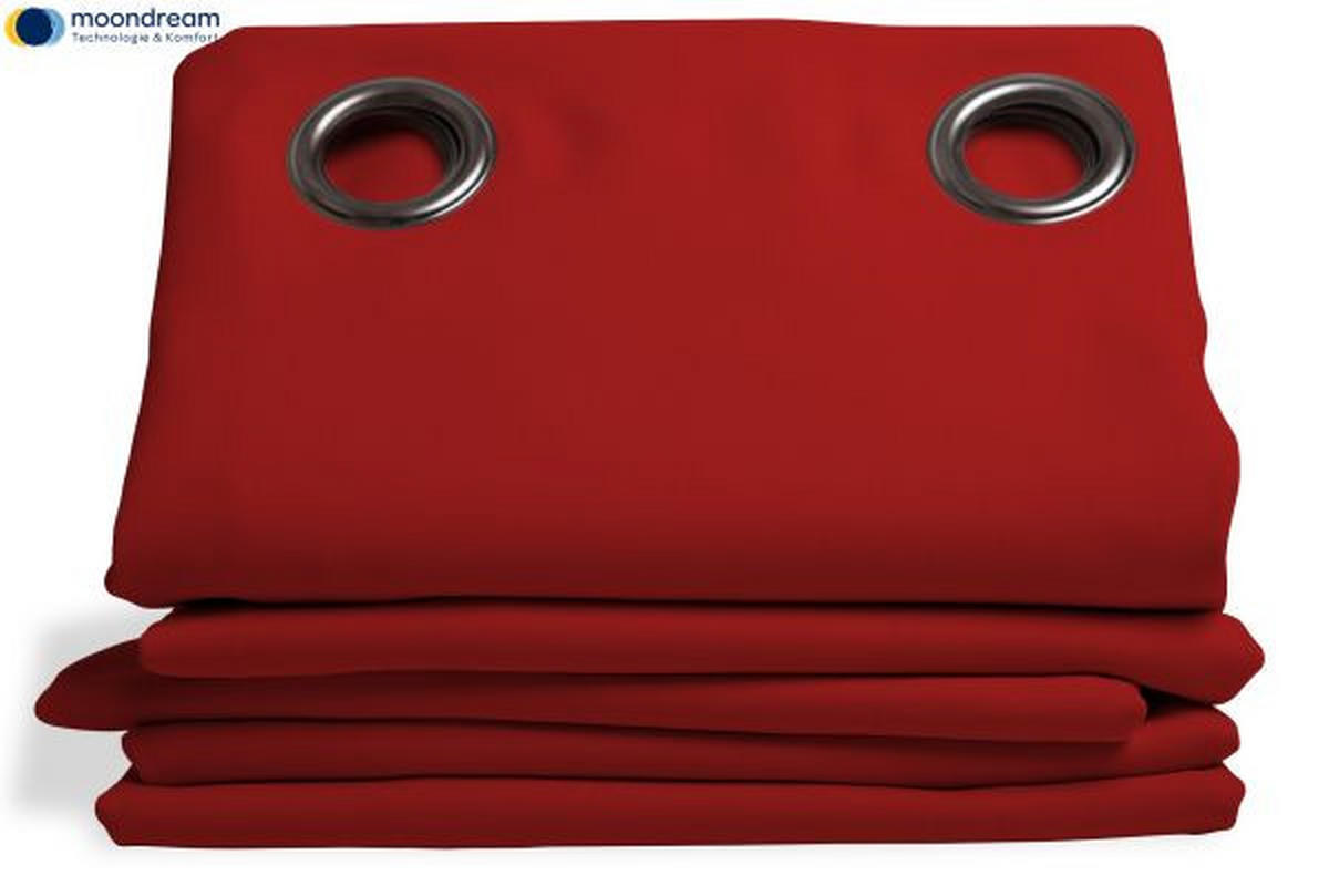 WÄRMESCHUTZVORHANG Verdunkelung 145/260 cm   - Rot, Design, Textil (145/260cm)