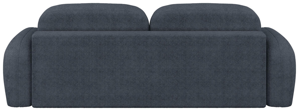 3-SITZER-SOFA Sevilla Plus in Bouclé Blau  - Blau/Schwarz, Design, Kunststoff/Textil (256/93/120cm) - MID.YOU