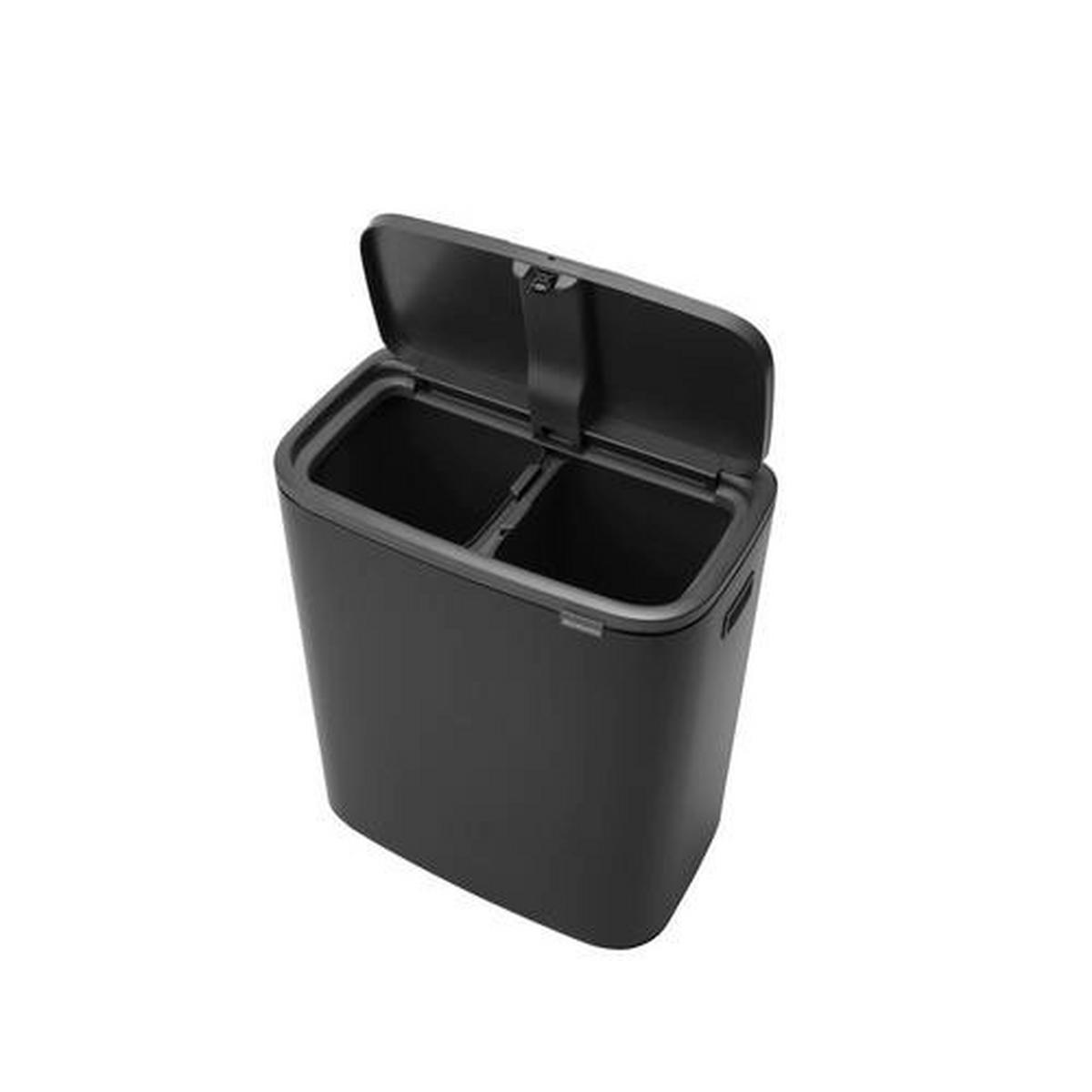 ODPADKOVÝ KÔŠ  2 x 30 l - čierna, Design, kov/plast (54.5/65.6/31.2cm) - Brabantia