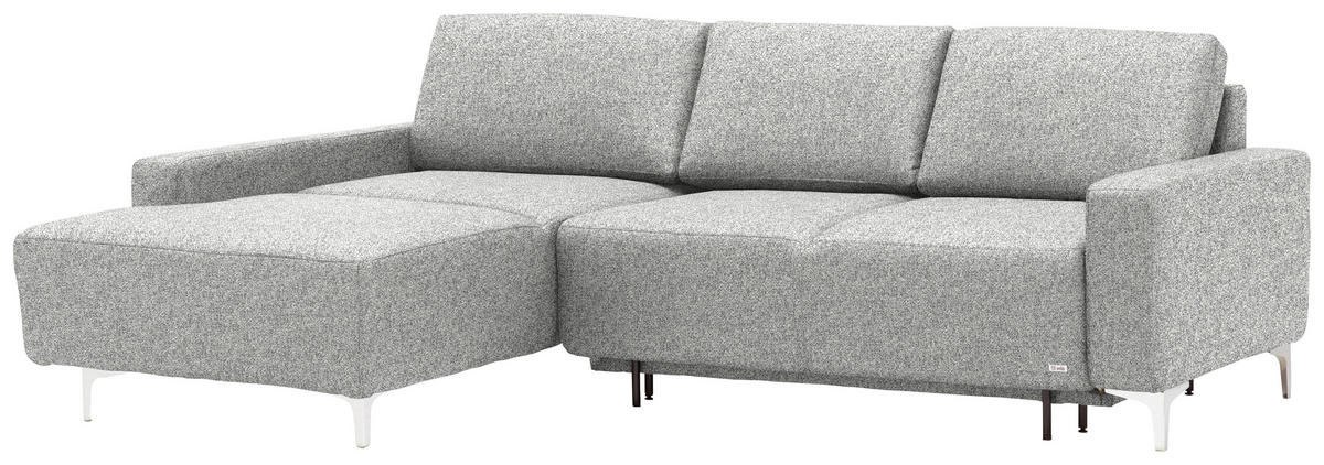 ECKSOFA  in Mikrovelours Naturfarben  160/248 cm  - Alufarben/Naturfarben, Design, Textil/Metall (160/248cm) - Sedda
