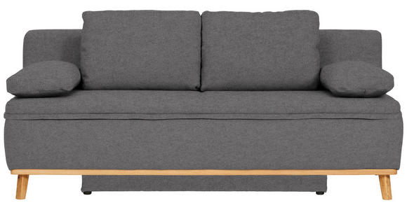 SCHLAFSOFA in Webstoff Dunkelgrau  - Dunkelgrau/Naturfarben, KONVENTIONELL, Holz/Textil (203/95/96cm) - Venda