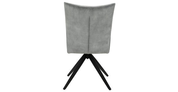STUHL - Hellgrau/Schwarz, Design, Textil/Metall (47/92/66cm) - Hom`in