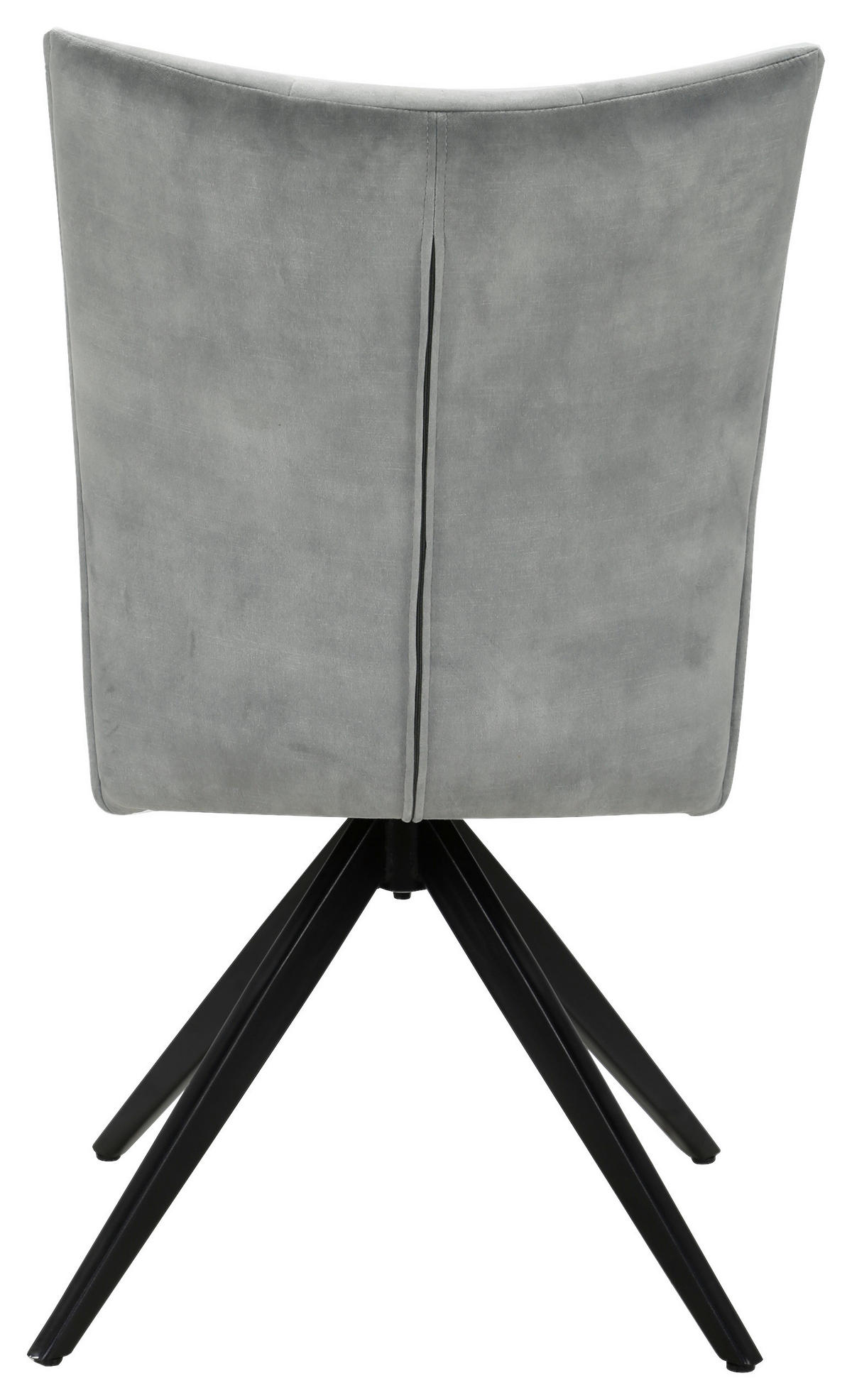 STUHL - Hellgrau/Schwarz, Design, Textil/Metall (47/92/66cm) - Hom`in