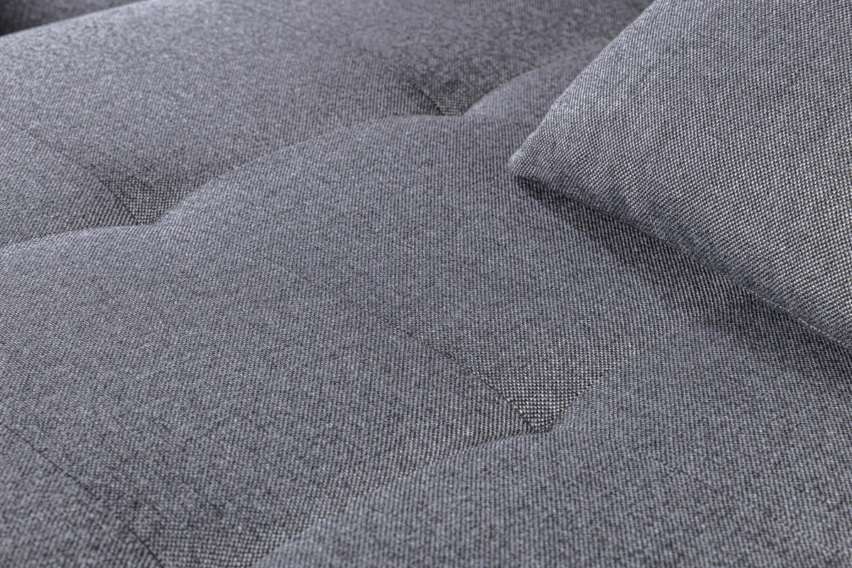 ECKSOFA in Webstoff Anthrazit, Blau  - Chromfarben/Blau, Design, Kunststoff/Textil (302/187cm) - Carryhome