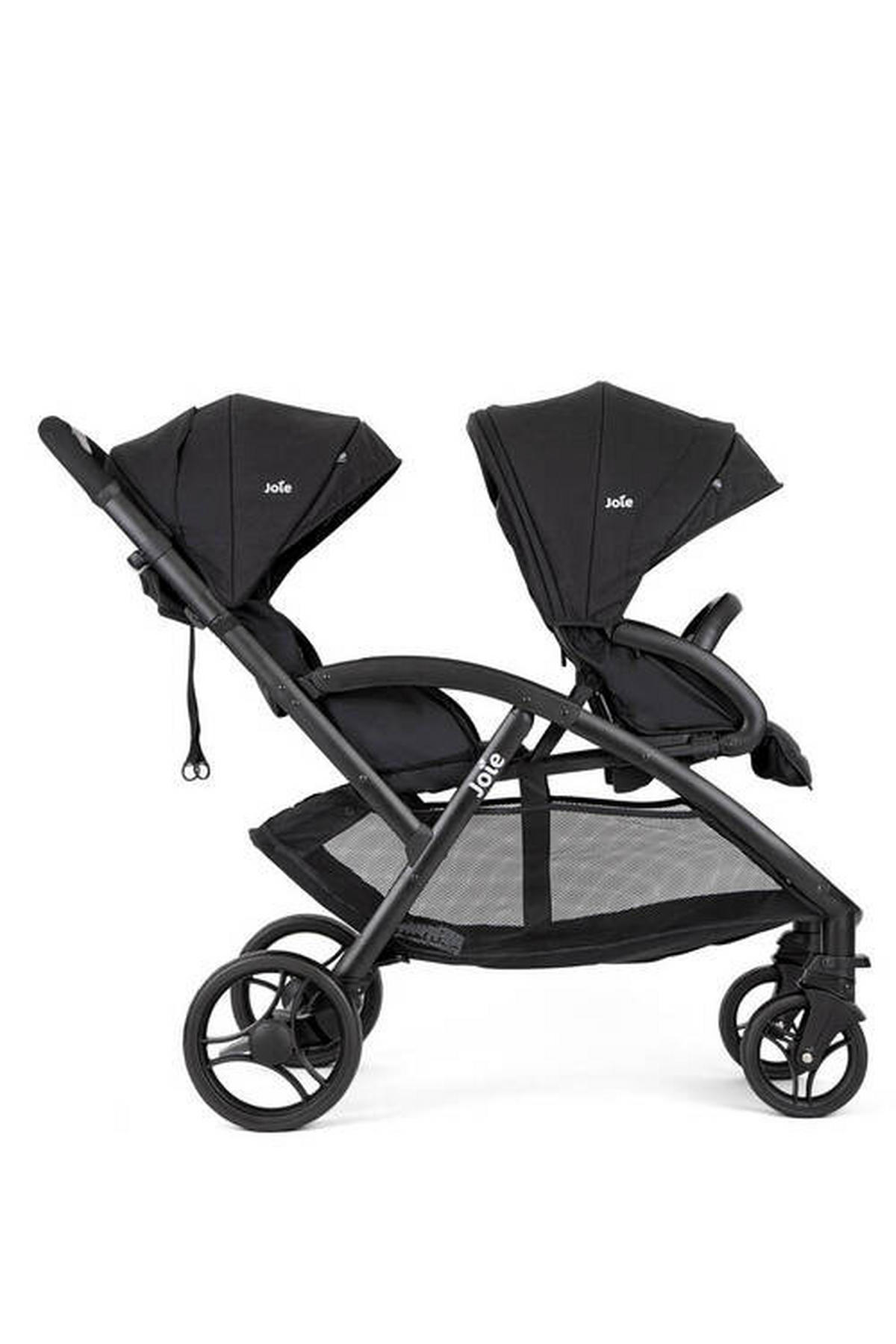 GESCHWISTERWAGEN EVALITE DUO  - Schwarz, Basics, Textil/Metall (56/101,5/104cm) - Joie
