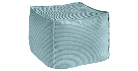 POUF in Hellblau Textil  - Hellblau, KONVENTIONELL, Textil (66/40/66cm) - Hom`in