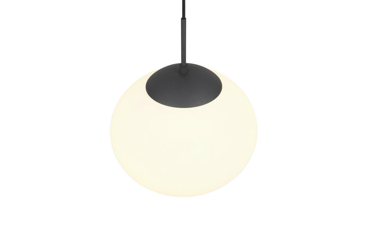 HÄNGLAMPA Fomento 30/150 cm  - vit/svart, Basics, metall/glas (30/150cm) - Trio Leuchten